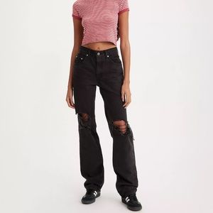 Levi's Black Straight Leg Jeans for Women